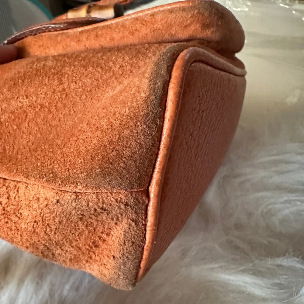 Gucci Suede Backpack with Bamboo Handle - Picture 11 of 15